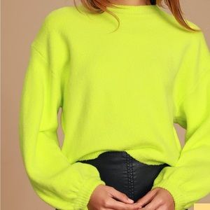 Lulu’s Bright Eyes Balloon Sleeve Sweater Top
